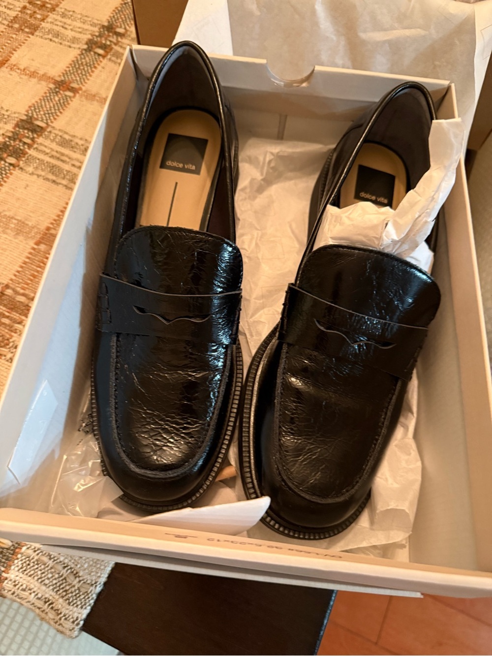 Dolce Vita women Black Patent Leather Penny Loafers